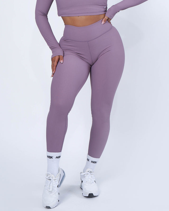 Luxe Ribbed Leggings | MAUVE