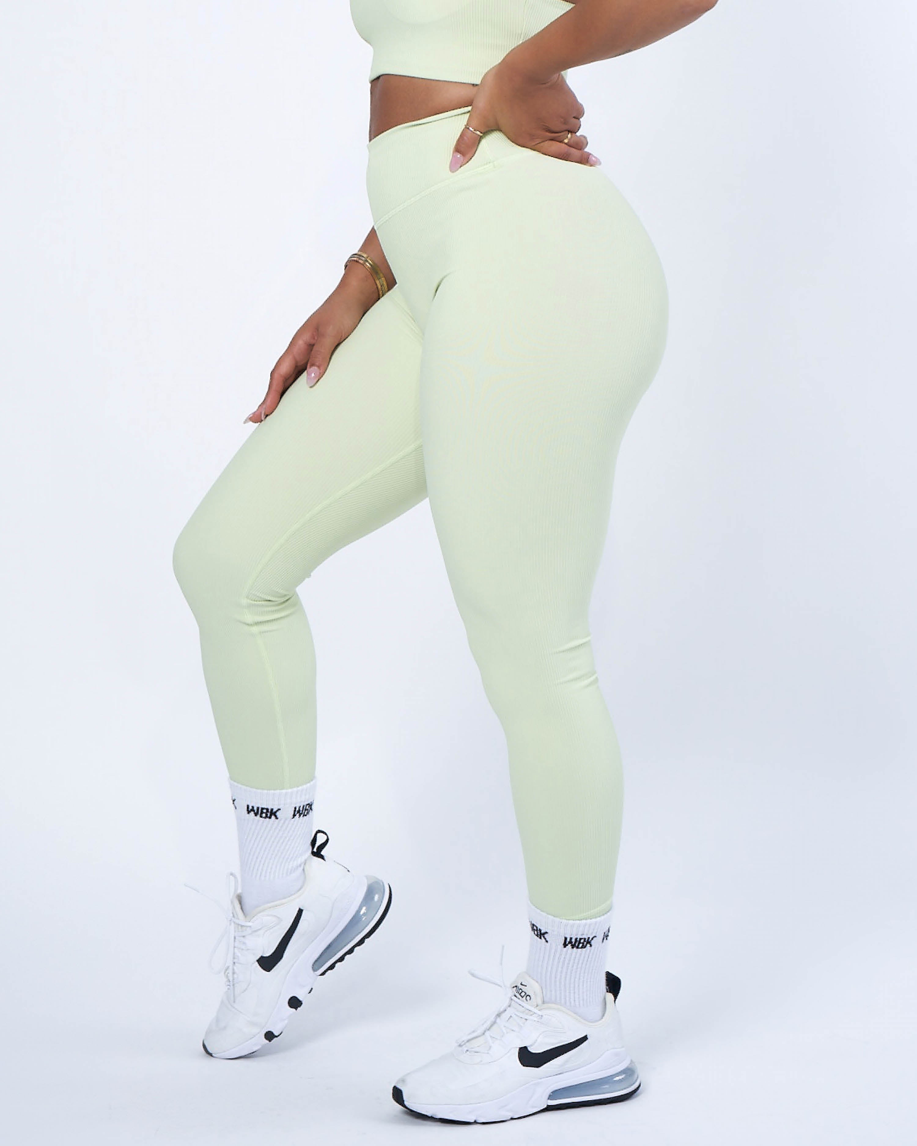 Luxe Ribbed Leggings | LIME-WBK FIT