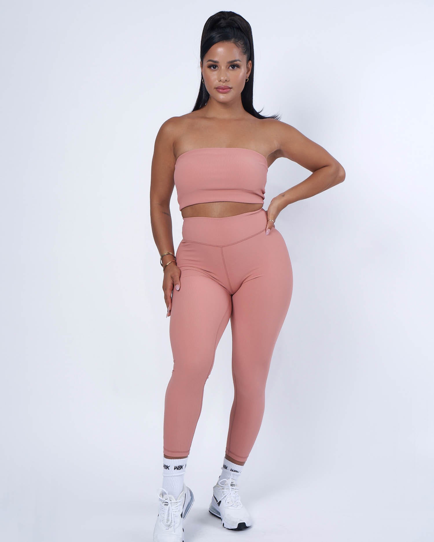 Luxe Ribbed Bandeau | PEACH-WBK FIT