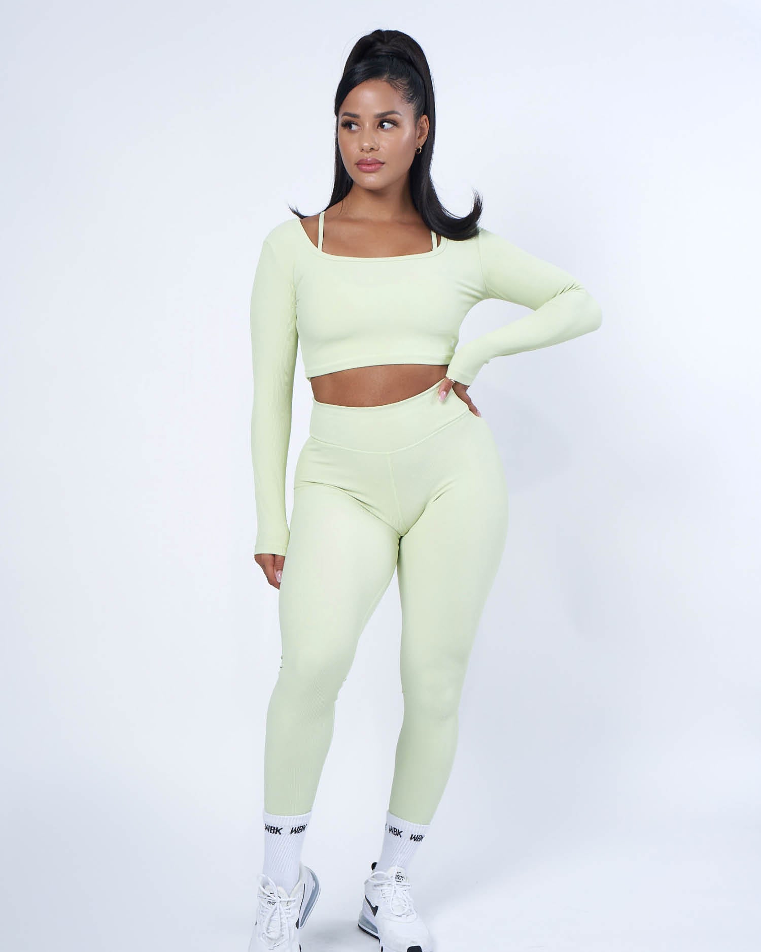 Luxe Ribbed Crop | LIME-WBK FIT