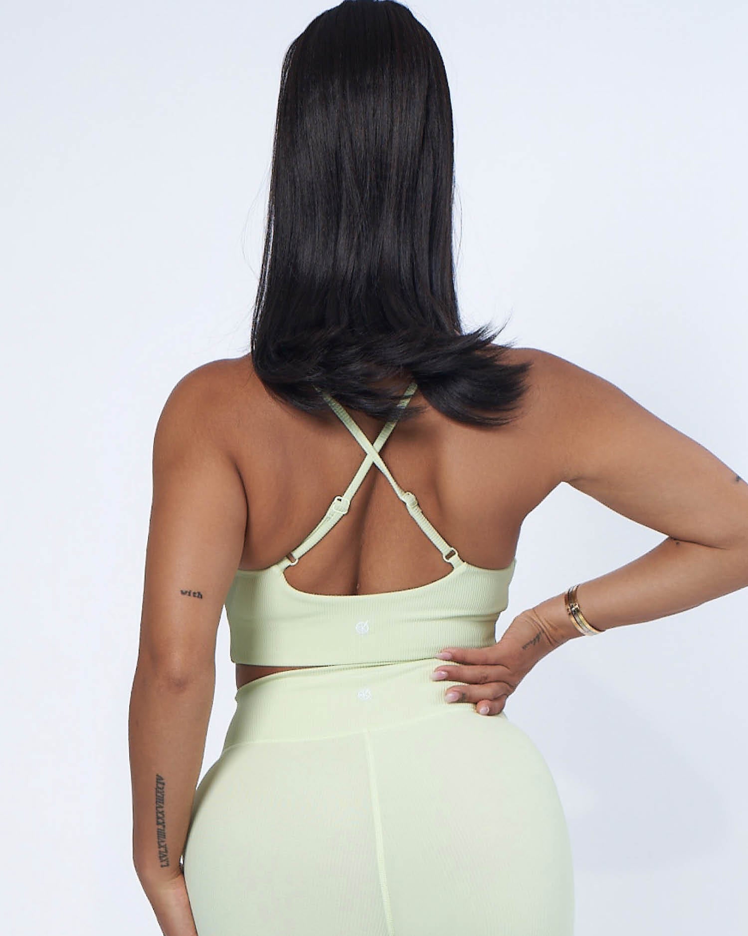 Luxe Ribbed Bra | LIME-WBK FIT