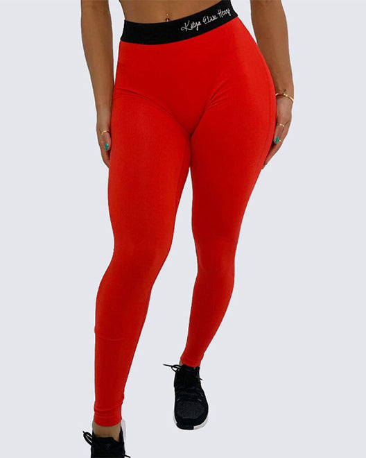 Buy Saige Leggings  FIRE RED by Workouts By Katya online - WBK FIT